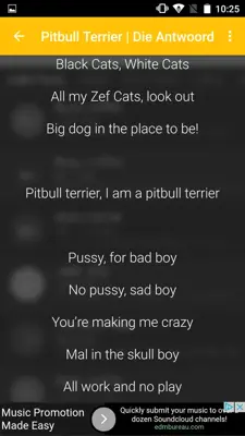 Lyrics android App screenshot 2